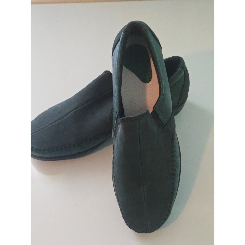 SAS Tripad Comfort Loafers Womens 10W Forest Green Leather Slip On Shoes